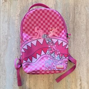Sprayground Pink Panther Just Doin My Job backpack limited edition EUC